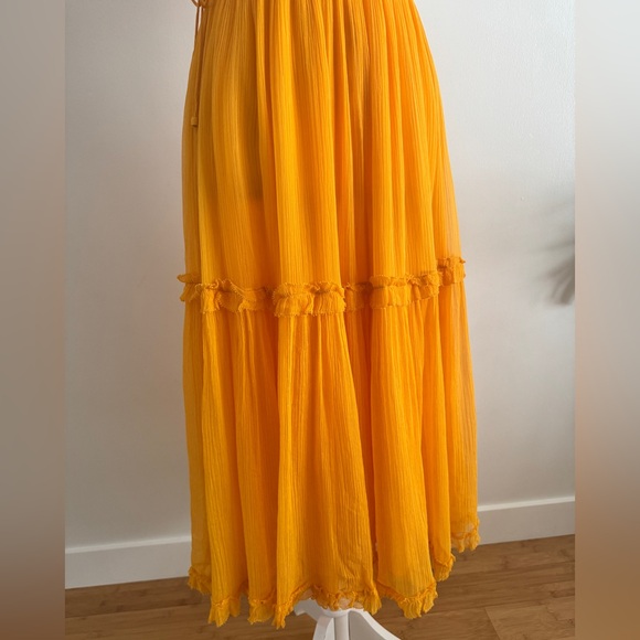 Zimmermann Mae Ruffled Tiered Silk Crepon Midi Dress - Picture 4 of 12